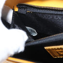 Gianni Versace Clutch Bag Leather Yellow Gold Auth ka3310-12