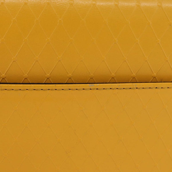 Gianni Versace Clutch Bag Leather Yellow Gold Auth ka3310