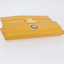 Gianni Versace Clutch Bag Leather Yellow Gold Auth ka3310-7