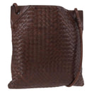 BOTTEGA VENETA INTRECCIATO Shoulder Bag Leather Brown Auth ka3314-1