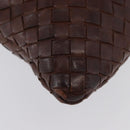 BOTTEGA VENETA INTRECCIATO Shoulder Bag Leather Brown Auth ka3314-9