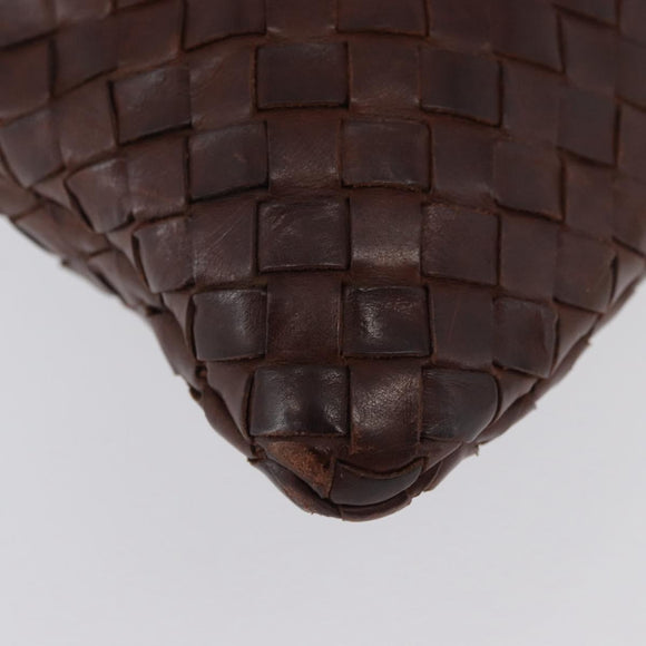 BOTTEGA VENETA INTRECCIATO Shoulder Bag Leather Brown Auth ka3314