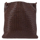 BOTTEGA VENETA INTRECCIATO Shoulder Bag Leather Brown Auth ka3314-2