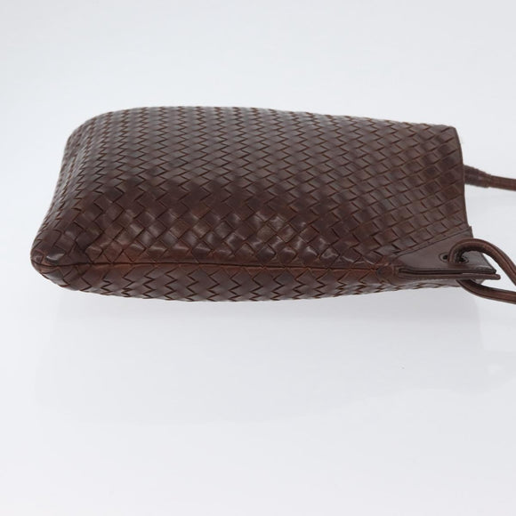 BOTTEGA VENETA INTRECCIATO Shoulder Bag Leather Brown Auth ka3314