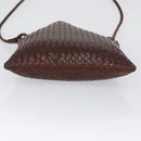 BOTTEGA VENETA INTRECCIATO Shoulder Bag Leather Brown Auth ka3314-5