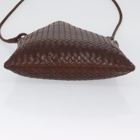 BOTTEGA VENETA INTRECCIATO Shoulder Bag Leather Brown Auth ka3314