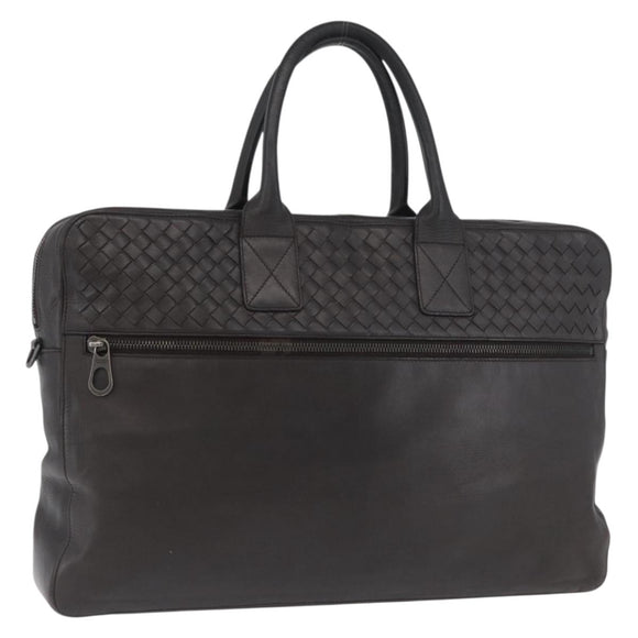 BOTTEGA VENETA INTRECCIATO Hand Bag Leather Brown Auth ka3317