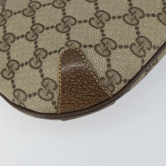 GUCCI GG Supreme Web Sherry Line Bag PVC Beige Gold Red 904 02 026 Auth ka332