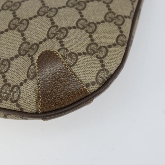 GUCCI GG Supreme Web Sherry Line Bag PVC Beige Gold Red 904 02 026 Auth ka332