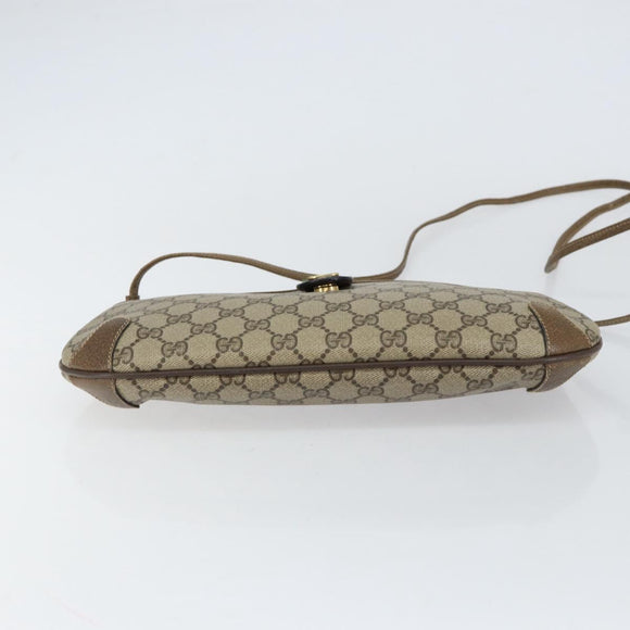 GUCCI GG Supreme Web Sherry Line Bag PVC Beige Gold Red 904 02 026 Auth ka332