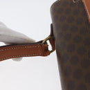 CELINE Macadam Canvas Hand Bag PVC Leather Brown Gold Auth ka3321-9