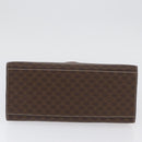 CELINE Macadam Canvas Hand Bag PVC Leather Brown Gold Auth ka3321-5