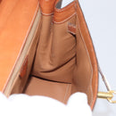CELINE Macadam Canvas Hand Bag PVC Leather Brown Gold Auth ka3321-21