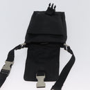 PRADA Shoulder Bag Nylon Black Silver Auth ka3326-10
