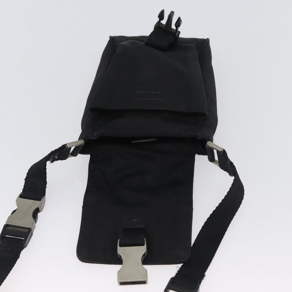 PRADA Shoulder Bag Nylon Black Silver Auth ka3326