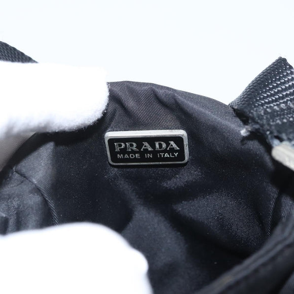 PRADA Shoulder Bag Nylon Black Silver Auth ka3326