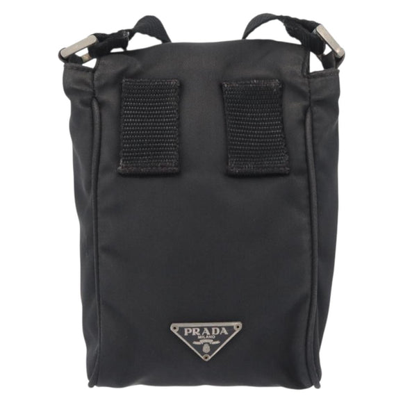 PRADA Shoulder Bag Nylon Black Silver Auth ka3326