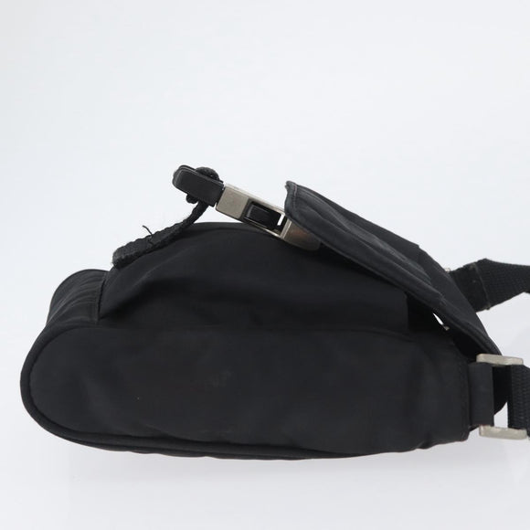 PRADA Shoulder Bag Nylon Black Silver Auth ka3326