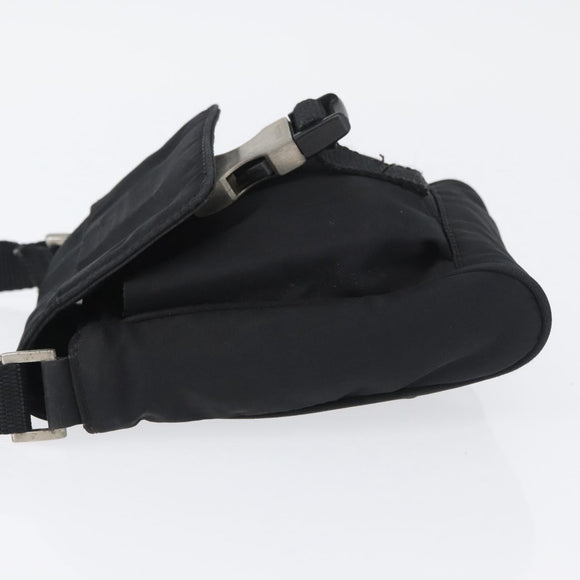 PRADA Shoulder Bag Nylon Black Silver Auth ka3326