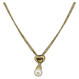 Christian Dior Necklace metal Gold Auth ka3334