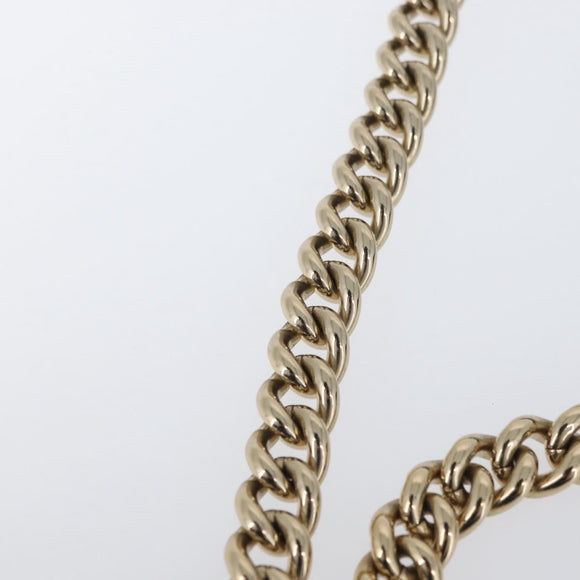 CHANEL V Stitch Chain Shoulder Bag Leather Gold Navy CC Auth ka3335SAM