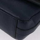 CHANEL V Stitch Chain Shoulder Bag Leather Gold Navy CC Auth ka3335SAM-18