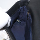 CHANEL V Stitch Chain Shoulder Bag Leather Gold Navy CC Auth ka3335SAM-28
