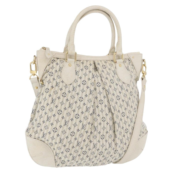 LOUIS VUITTON Monogram Mini Lin Croisette Marina PM Bag Blue M95494 Auth ka3338A