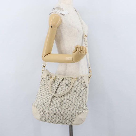 LOUIS VUITTON Monogram Mini Lin Croisette Marina PM Bag Blue M95494 Auth ka3338A