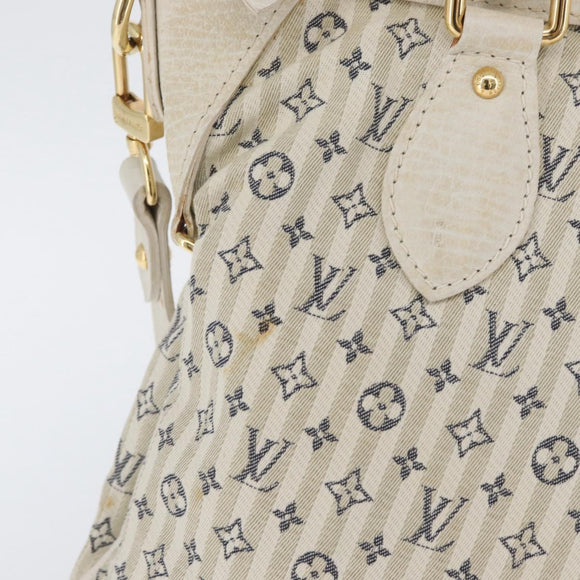 LOUIS VUITTON Monogram Mini Lin Croisette Marina PM Bag Blue M95494 Auth ka3338A