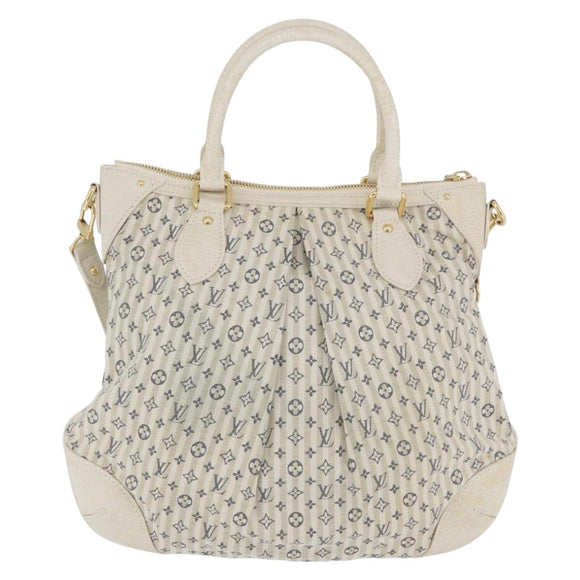 LOUIS VUITTON Monogram Mini Lin Croisette Marina PM Bag Blue M95494 Auth ka3338A
