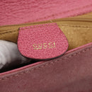 GUCCI Bamboo Hand Bag Suede Pink Gold 000 123 0316 Auth ka334-16