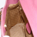 GUCCI Bamboo Hand Bag Suede Pink Gold 000 123 0316 Auth ka334-20