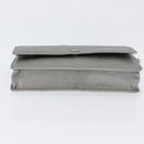 CHANEL Chain Wallet Shoulder Bag Leather Silver CC Auth ka3340SAV-5