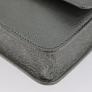 CHANEL Chain Wallet Shoulder Bag Leather Silver CC Auth ka3340SAV-16