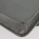 CHANEL Chain Wallet Shoulder Bag Leather Silver CC Auth ka3340SAV-18