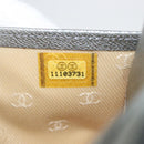 CHANEL Chain Wallet Shoulder Bag Leather Silver CC Auth ka3340SAV-10