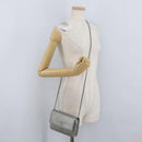 CHANEL Chain Wallet Shoulder Bag Leather Silver CC Auth ka3340SAV-31