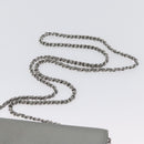 CHANEL Chain Wallet Shoulder Bag Leather Silver CC Auth ka3340SAV-14