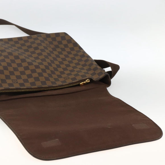 LOUIS VUITTON Damier Ebene Brooklyn MM Shoulder Bag N51211 LV Auth ka3342