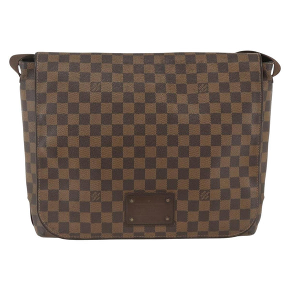 LOUIS VUITTON Damier Ebene Brooklyn MM Shoulder Bag N51211 LV Auth ka3342