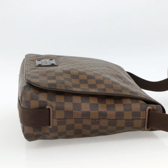 LOUIS VUITTON Damier Ebene Brooklyn MM Shoulder Bag N51211 LV Auth ka3342
