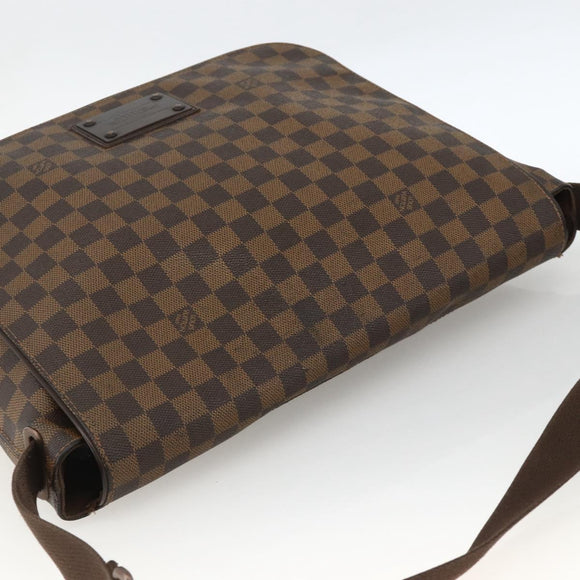 LOUIS VUITTON Damier Ebene Brooklyn MM Shoulder Bag N51211 LV Auth ka3342