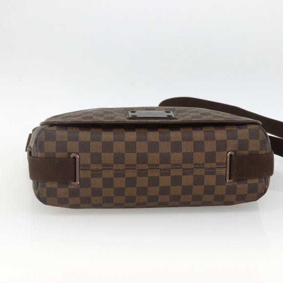 LOUIS VUITTON Damier Ebene Brooklyn MM Shoulder Bag N51211 LV Auth ka3342