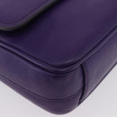 PRADA Chain Shoulder Bag Safiano leather Purple Silver Auth ka3343A-14