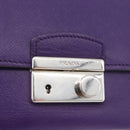 PRADA Chain Shoulder Bag Safiano leather Purple Silver Auth ka3343A-17