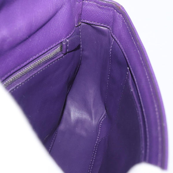PRADA Chain Shoulder Bag Safiano leather Purple Silver Auth ka3343A