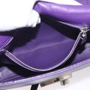 PRADA Chain Shoulder Bag Safiano leather Purple Silver Auth ka3343A-24