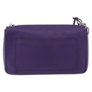 PRADA Chain Shoulder Bag Safiano leather Purple Silver Auth ka3343A-2