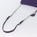 PRADA Chain Shoulder Bag Safiano leather Purple Silver Auth ka3343A-7